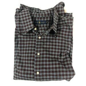 Ralph Lauren XXL Shirt Plaid Button Down 100% Cotton Long Sleeve Men's